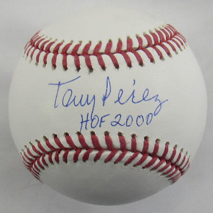 Tony Perez Signed Auto Autograph Rawlings Baseball w/ Insc JSA Witness