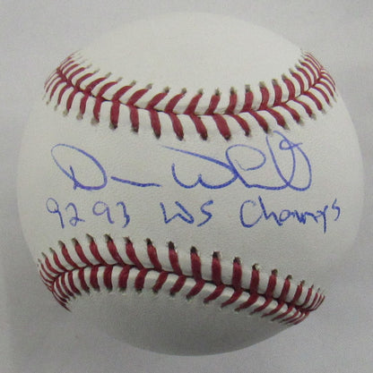 Devon White Signed Auto Autograph Rawlings Baseball w/ Insc JSA Witness