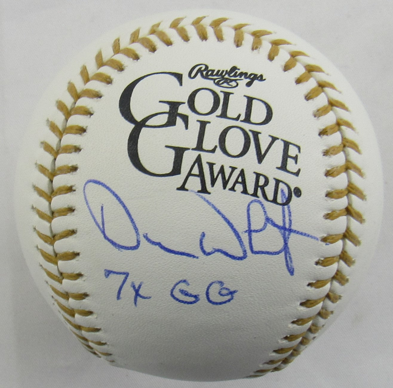 Devon White Signed Auto Autograph Rawlings Gold Glove Baseball w/ Insc JSA Witness