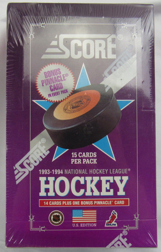 1993-94 Score NHL Hockey Wax Box, Still Sealed!