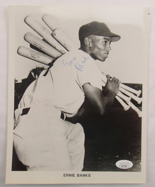 Ernie Banks Signed Auto Autograph 8x10 Photo JSA AY77357