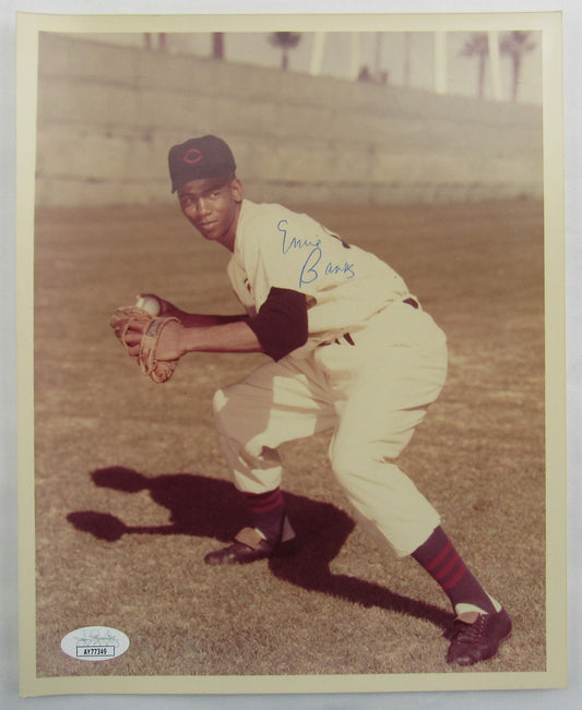 Ernie Banks Signed Auto Autograph 8x10 Photo JSA AY77349