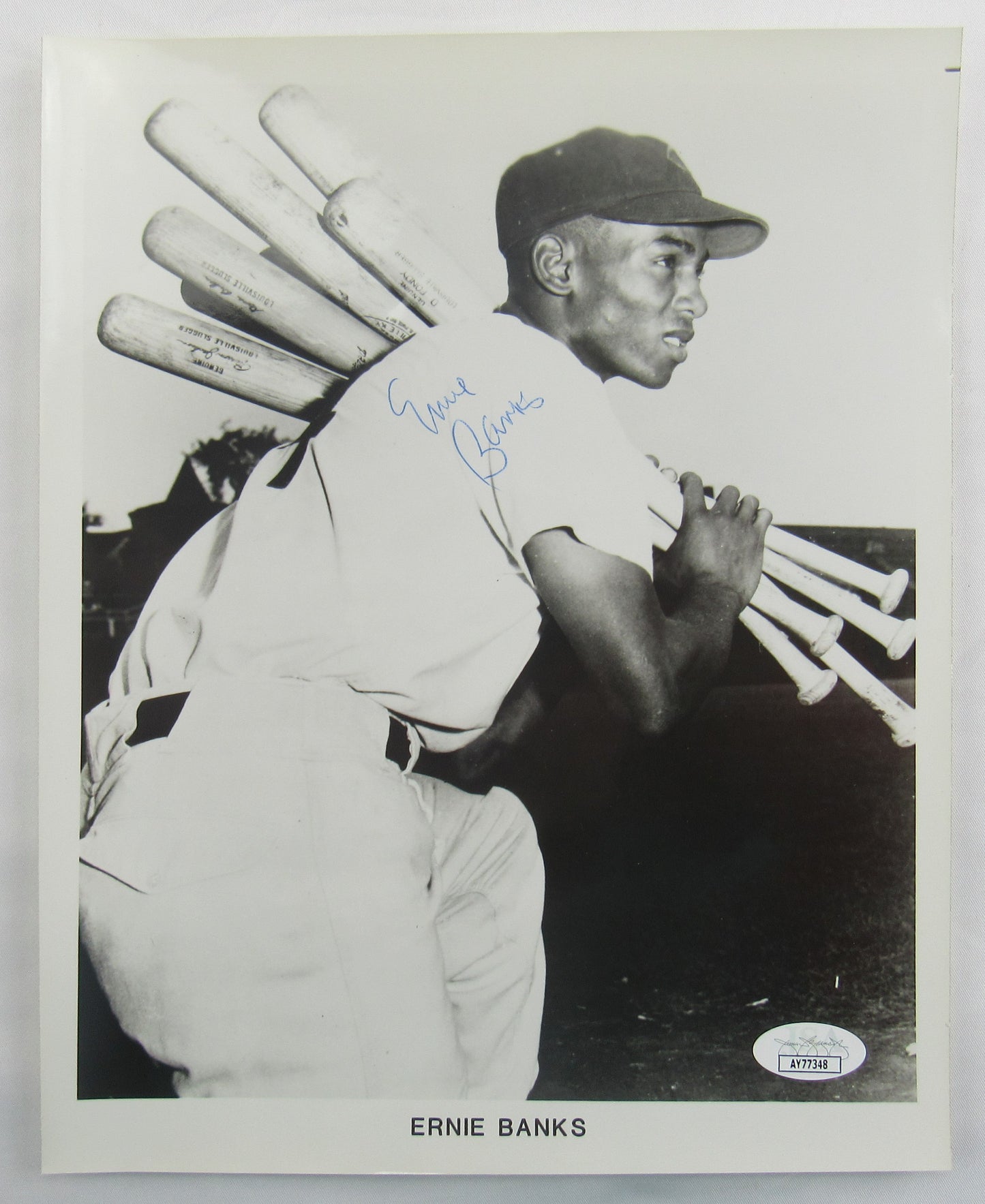 Ernie Banks Signed Auto Autograph 8x10 Photo JSA AY77348