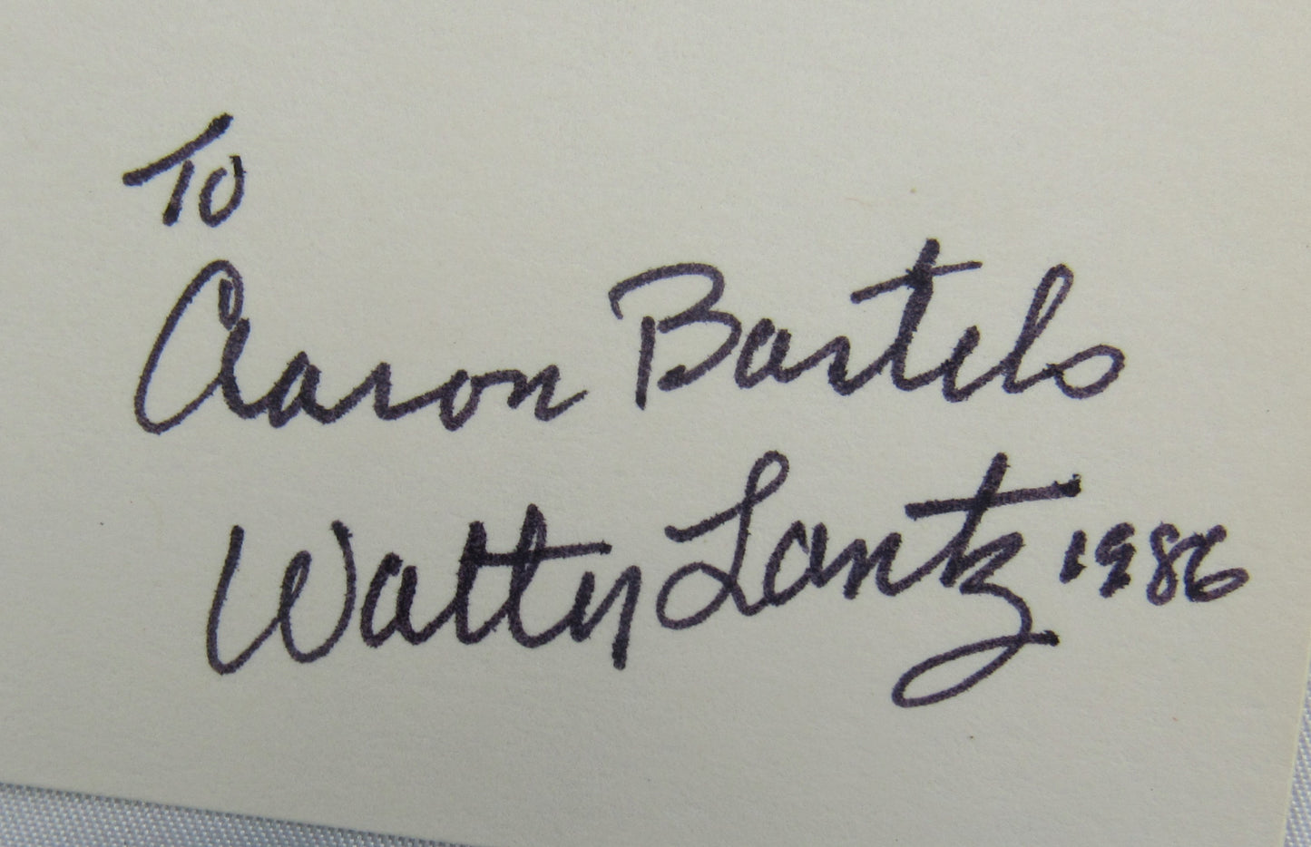 Walter Lantz Signed Auto Autograph Index Card JSA AY77385