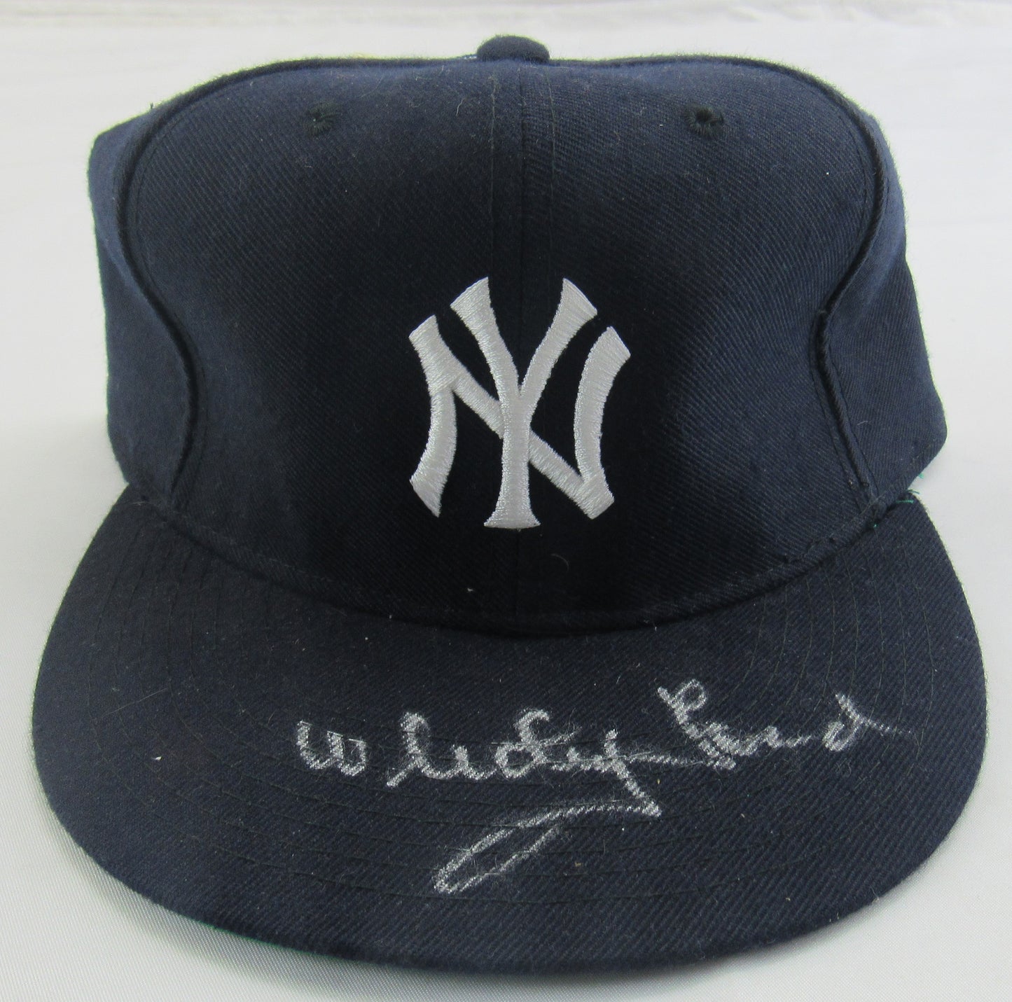 Whitey Ford Signed Auto Autograph Yankees Hat JSA AX04974