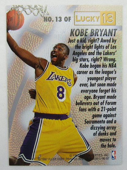 1996-97 Kobe Bryant Fleer Lucky 13 Card