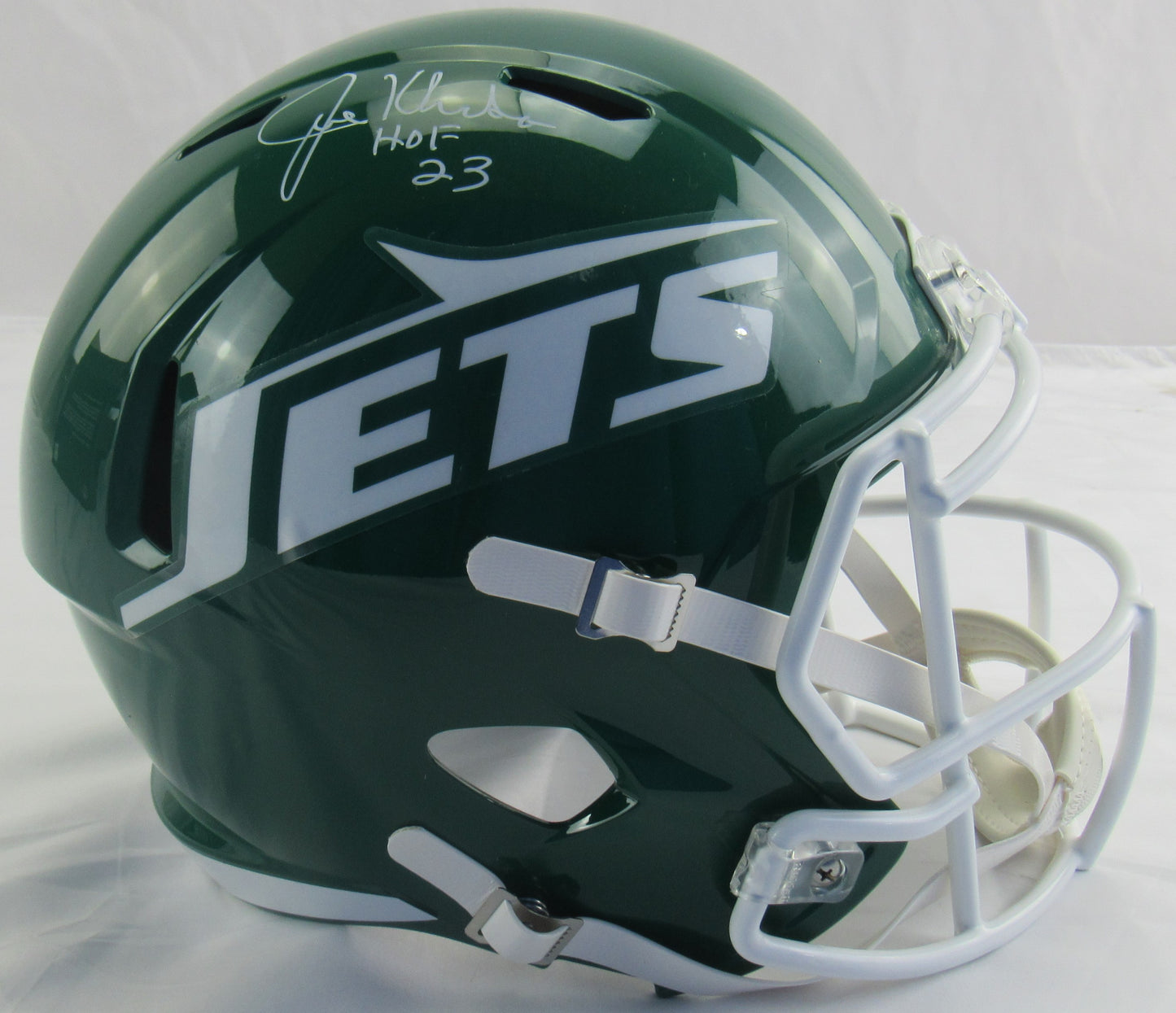 Joe Klecko Signed Auto Autograph Jets Helmet Replica JSA Witness