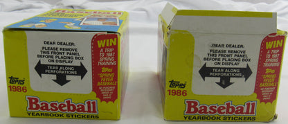 1986 Topps Baseball Yearbook Sticker Box Lot - 150 Sticker Packs+