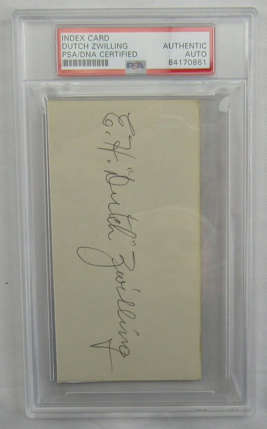 Dutch Zwilling Signed Auto Autograph Encapsulated PSA/DNA Index Card