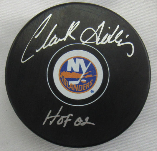 Clark Gillies Signed Auto Islanders Puck w/ Insc Steiner Hologram