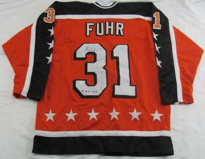 Grant Fuhr Signed Auto Autograph Replica Jersey JSA S23875