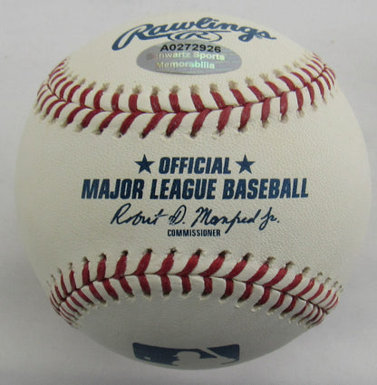 Dave Stewart Signed Auto Rawlings Baseball Schwartz Sports / No Hitter Insc.