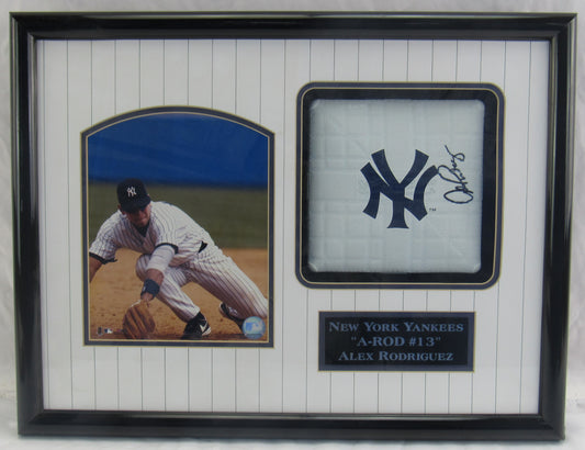 Alex Rodriguez Signed Auto Autograph Framed Mini Base JSA AX39274