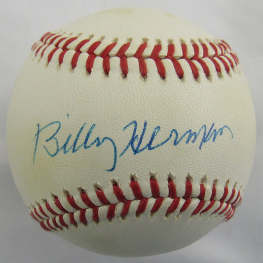Billy Herman Signed Auto Rawlings Baseball JSA E30363