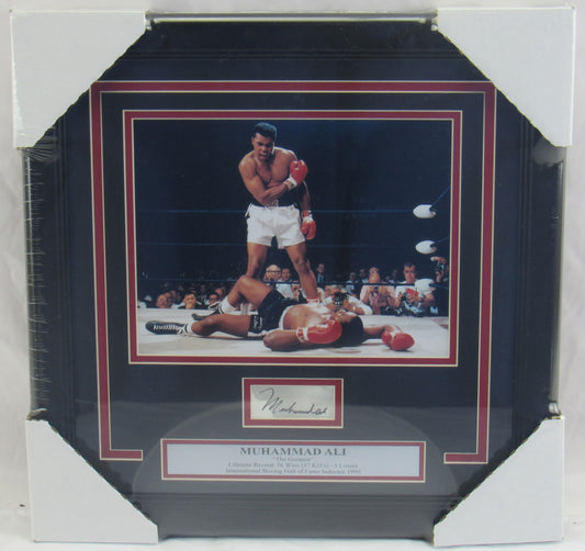 Muhammad Ali Signed Auto Autograph Framed Cut PSA/DNA AF03189