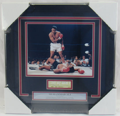 Muhammad Ali Signed Auto Autograph Framed Cut JSA LOA XX23120