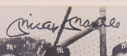 Mickey Mantle Hank Bauer Moose Skowron Signed Auto Autograph Framed Photo JSA LOA YY48891