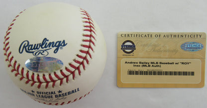Andrew Bailey Signed Auto Rawlings Baseball Steiner COA