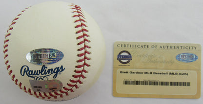 Brett Gardner Signed Auto Rawlings Baseball Steiner COA