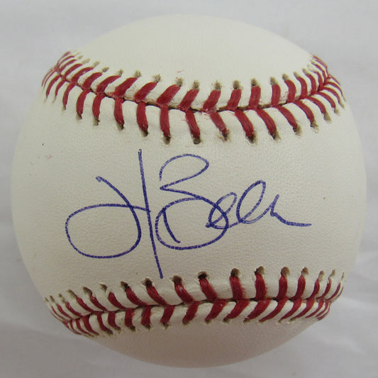 Hank Blalock Signed Auto Rawlings Baseball Steiner