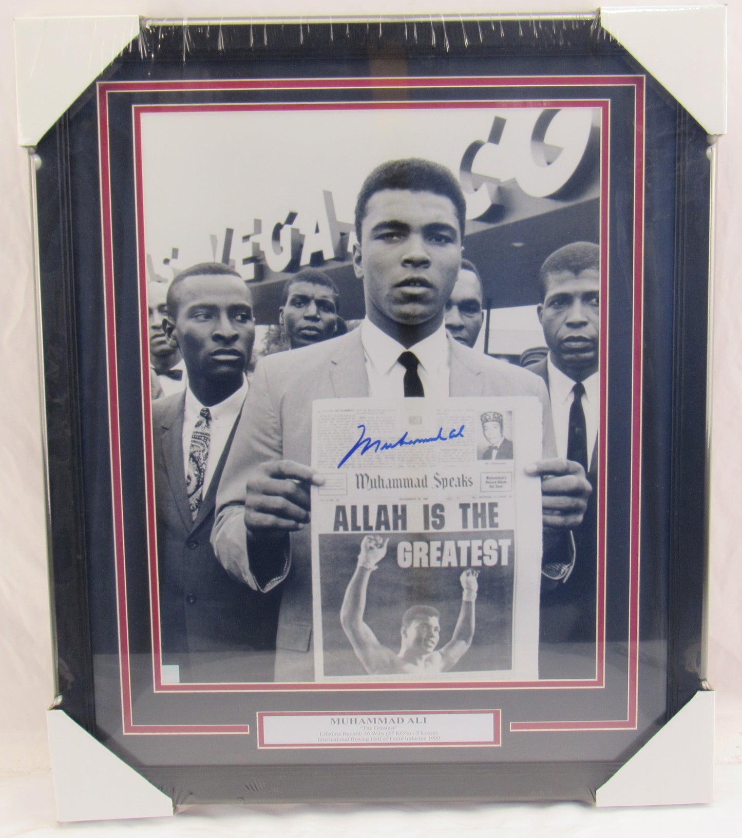 Muhammad Ali Signed 16x20 Auto Autograph Framed Photo JSA LOA