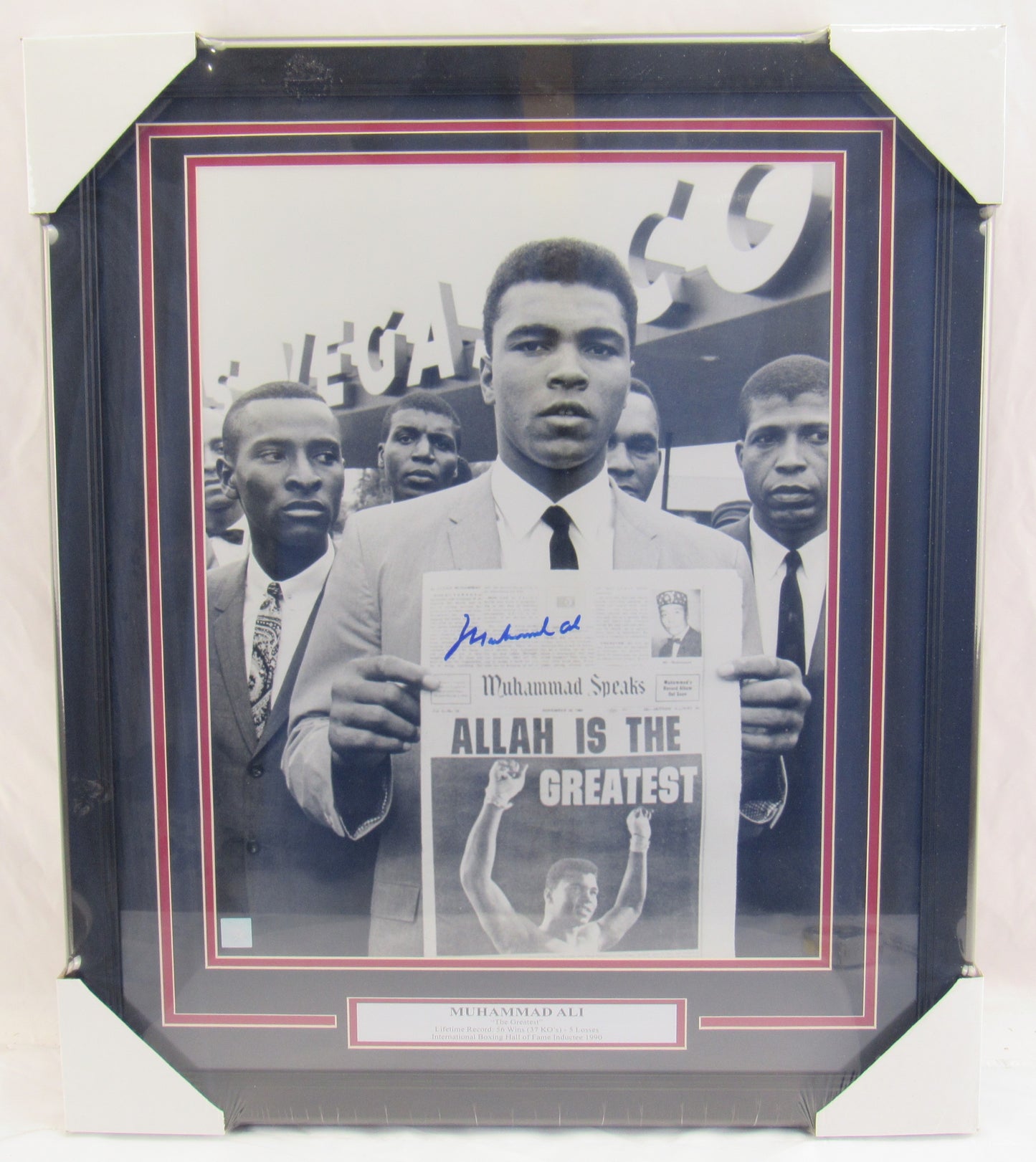 Muhammad Ali Signed Auto Autograph Framed Photo JSA LOA