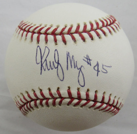 Rudy May Signed Auto Rawlings Baseball B162