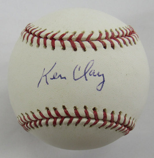 Ken Clay Signed Auto Rawlings Baseball B164