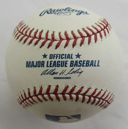 Omar Infante Signed Auto Rawlings Baseball B166