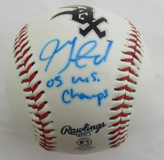 Jon Garland Signed Auto Rawlings Baseball B166