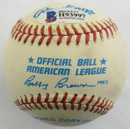 Joe Rudi Signed Auto Rawlings Baseball Beckett H93997 B167