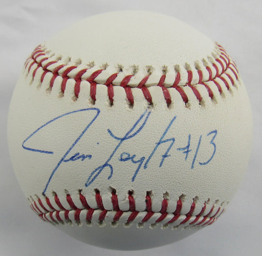 Jim Leyritz Signed Auto Rawlings Baseball Steiner Hologram B167