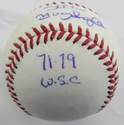 Steve Blass Manny Sanguillen Signed Auto Rawlings Baseball JSA DD37655 B167