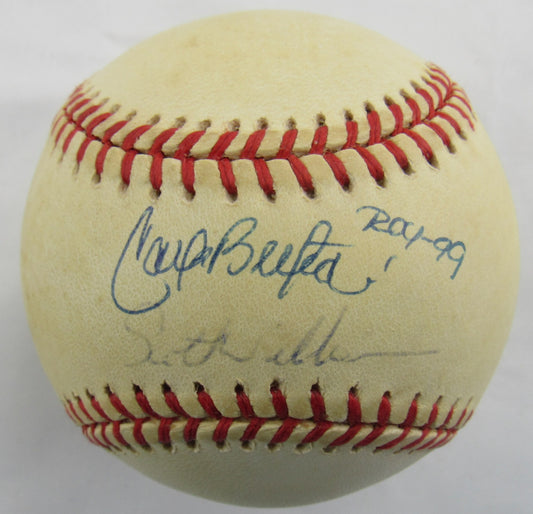 Carlos Beltran Scott Williamson Signed Auto Rawlings Baseball Steiner Hologram B168