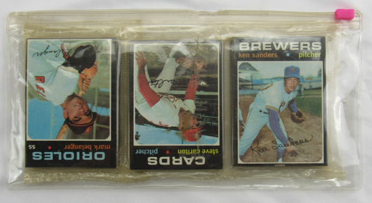 1971 Topps Baseball Card Rack Pack  - Steve Carlton on Top - Read Notes
