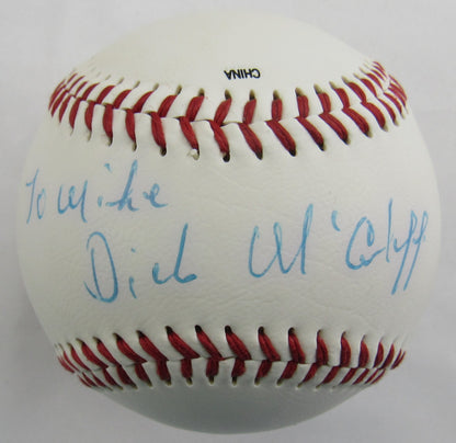 Dick McAuliffe Signed Auto Rawlings Red Sox Baseball B169