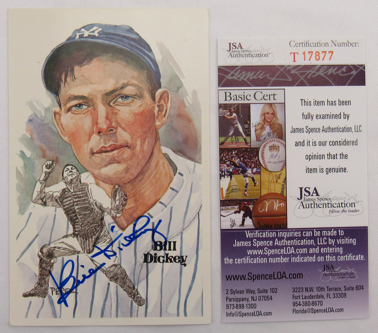 Bill Dickey Signed Auto Autograph Postcard JSA T17877