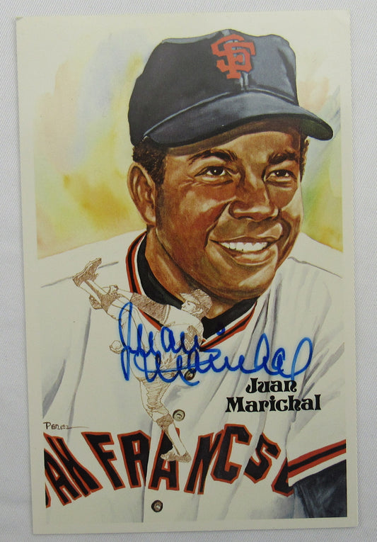 Juan Marichal Signed Auto Autograph Postcard JSA R34319