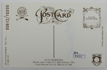 Juan Marichal Signed Auto Autograph Postcard JSA R34319