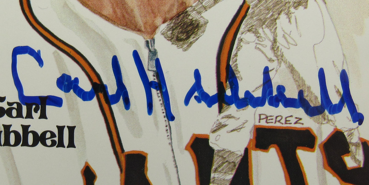 Carl Hubbell Signed Auto Autograph Postcard JSA CC24710