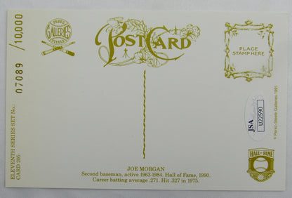 Joe Morgan Signed Auto Autograph Postcard JSA U22590