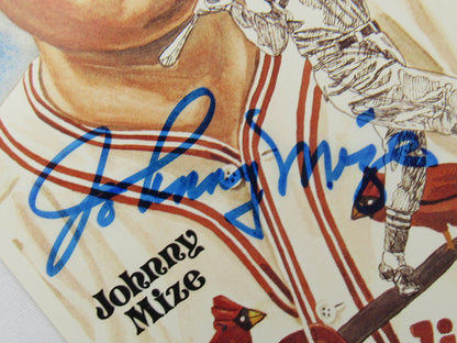 Johnny Mize Signed Auto Autograph Postcard JSA U82996
