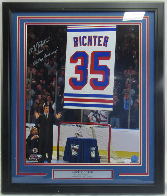 Mike Richter Signed Framed 16x20 Photo PSA/DNA K88610