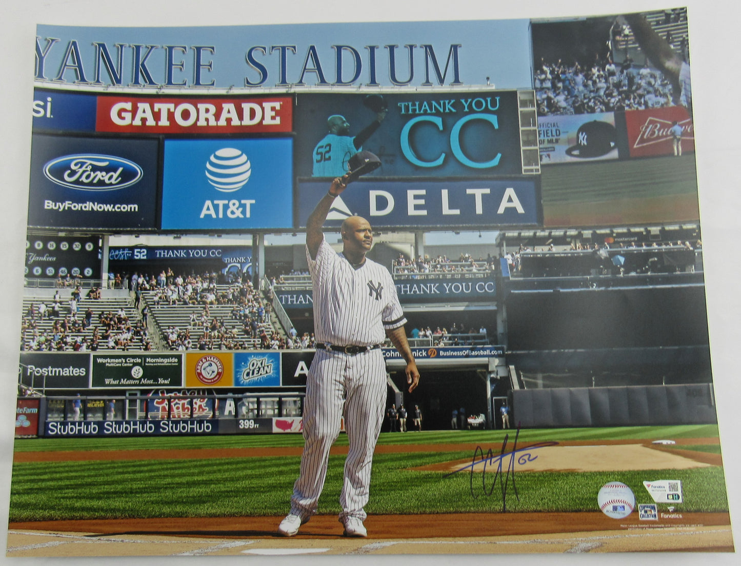 CC Sabathia Signed Auto Autograph 16x20 Photo Fanatics Hologram