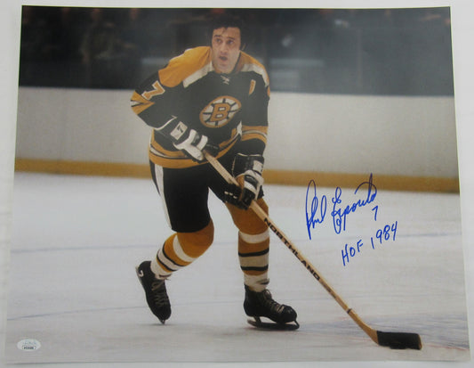 Phil Esposito Signed Auto Autograph w/ HOF Insc 16x20 Photo JSA Certified II