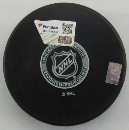 Henrik Lundqvist Signed Auto Autograph Rangers Logo Hockey Puck Fanatics Hologram