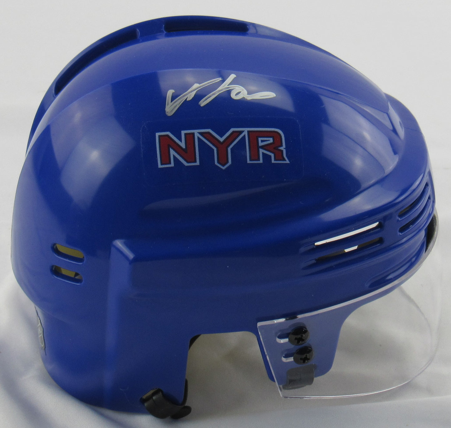 Adam Fox Signed Auto Autograph Rangers Blue Mini Helmet Fanatics Hologram