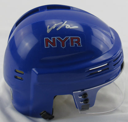 Adam Fox Signed Auto Autograph Rangers Blue Mini Helmet Fanatics Hologram