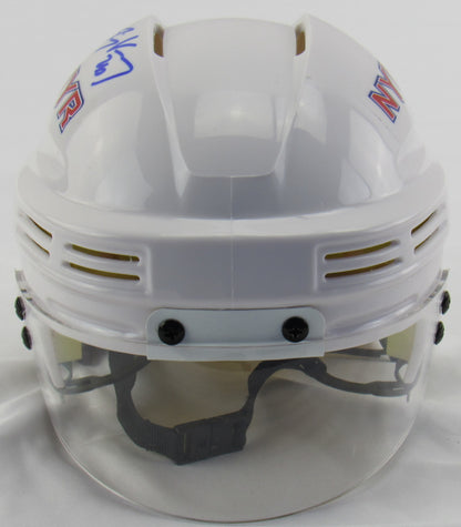 Jimmy Vesey Signed Auto Autograph Rangers White Mini Helmet JSA Certified