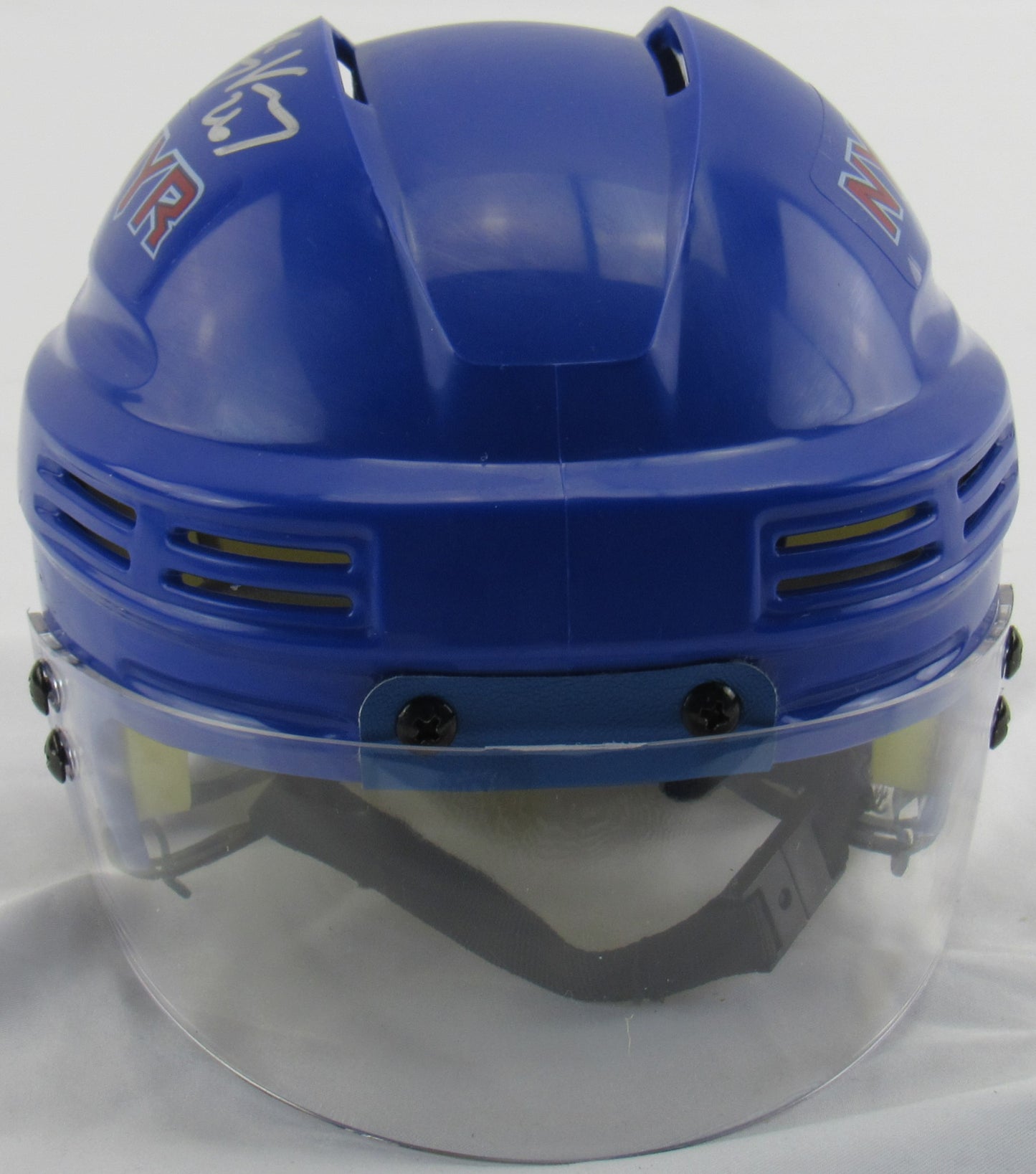 Jimmy Vesey Signed Auto Autograph Rangers Blue Mini Helmet JSA Certified